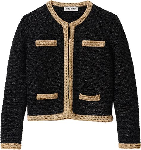 Miu Miu Lamé Crochet Cardigan 